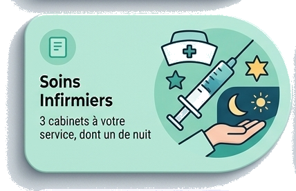 Soins Infirmiers - 3 cabinets à votre service, dont un de nuit
