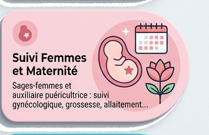 Suivi Femmes et Maternité - Sages-femmes et auxiliaire puericultrice : suivi gynécologique, grossesse, allaitement...
